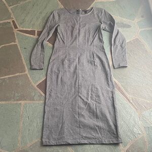J. Crew Long Sleeve Gray Dress